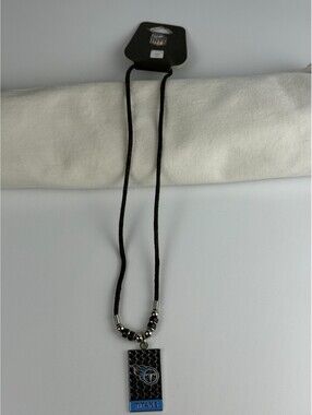 Siskiyou NFL Tennessee Titans Diamond Plate Cord Necklace Pendant Rope Beads New